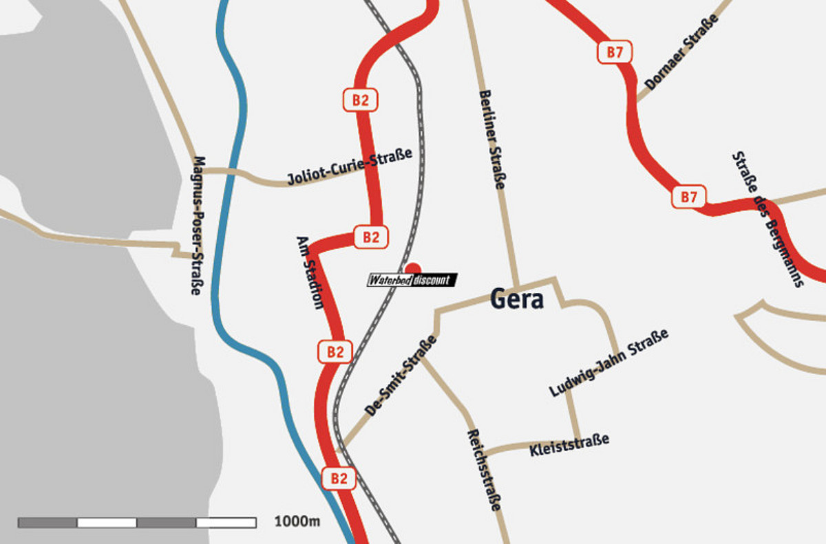 Kontakt & Anfahrt Waterbed Discount Gera